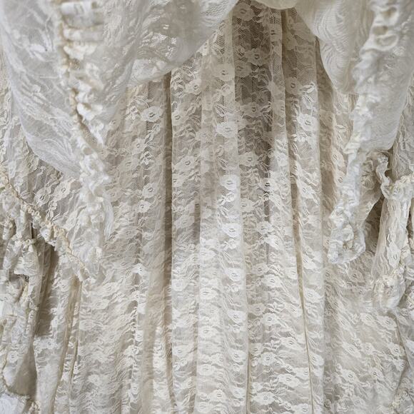 Intimately Free People French Courtship Sheer Lace Slip Dress XS Tea Fairy Boho - Picture 6 of 16